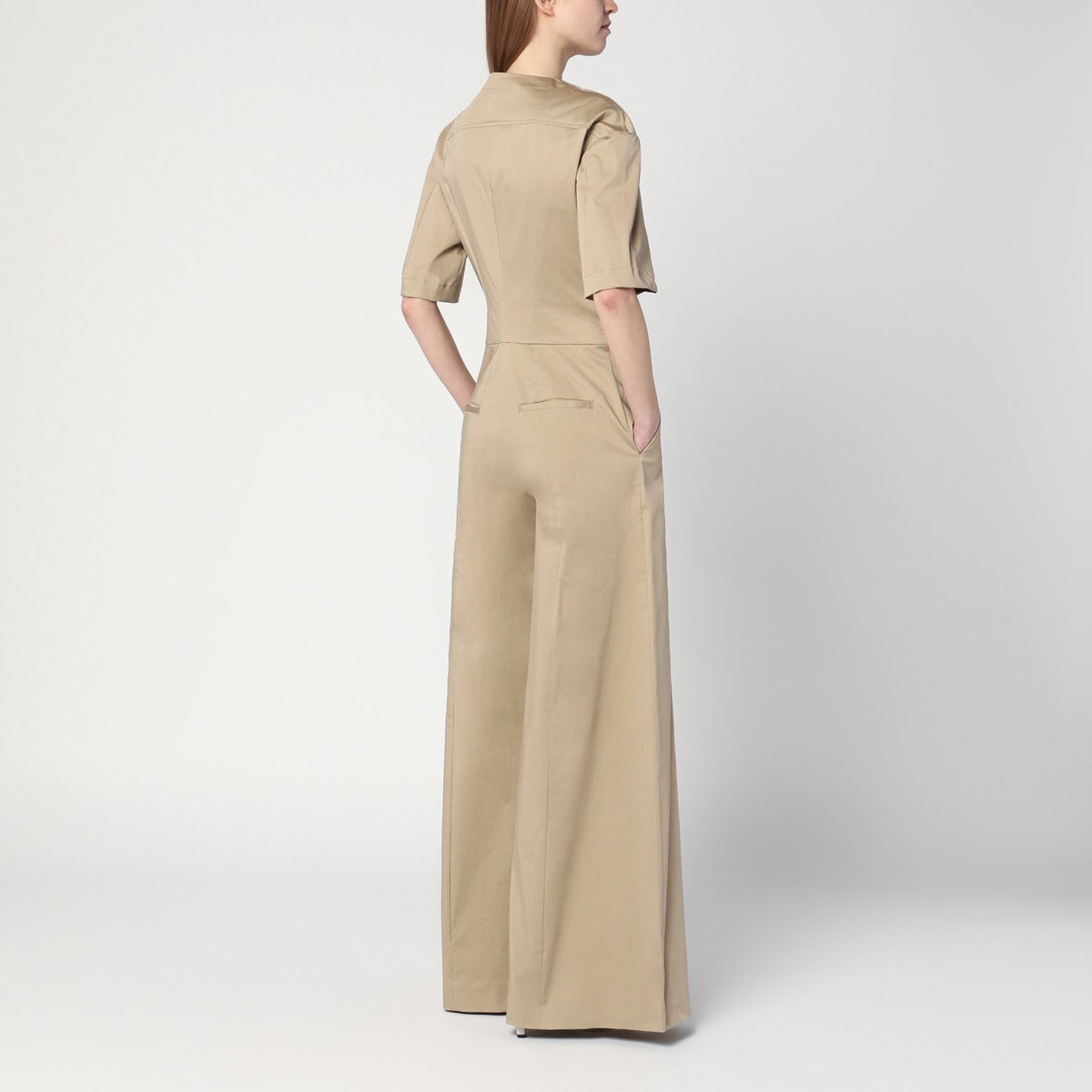TheLatest Sand coloured palazzo jumpsuit in cotton TheLatest