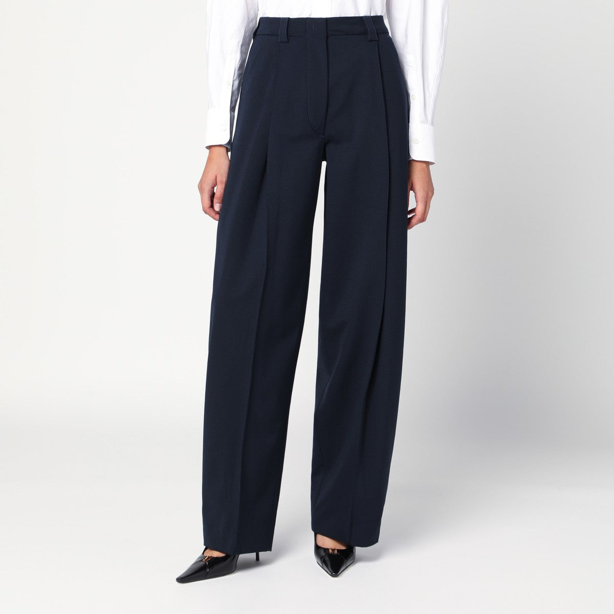 TheLatest Midnight blue wool blend trousers TheLatest