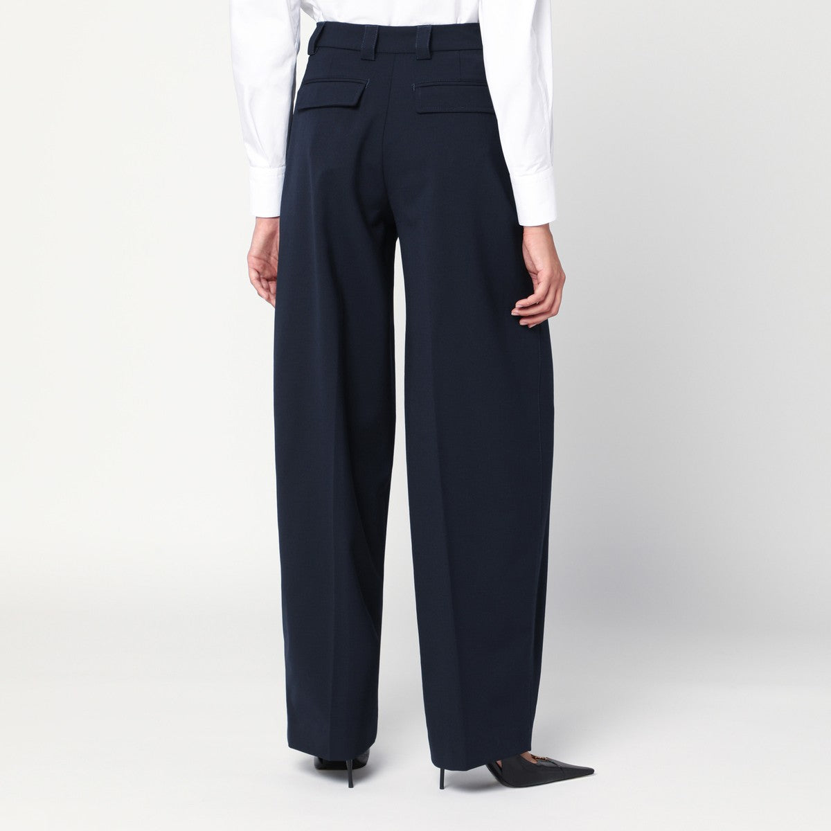 TheLatest Midnight blue wool blend trousers TheLatest