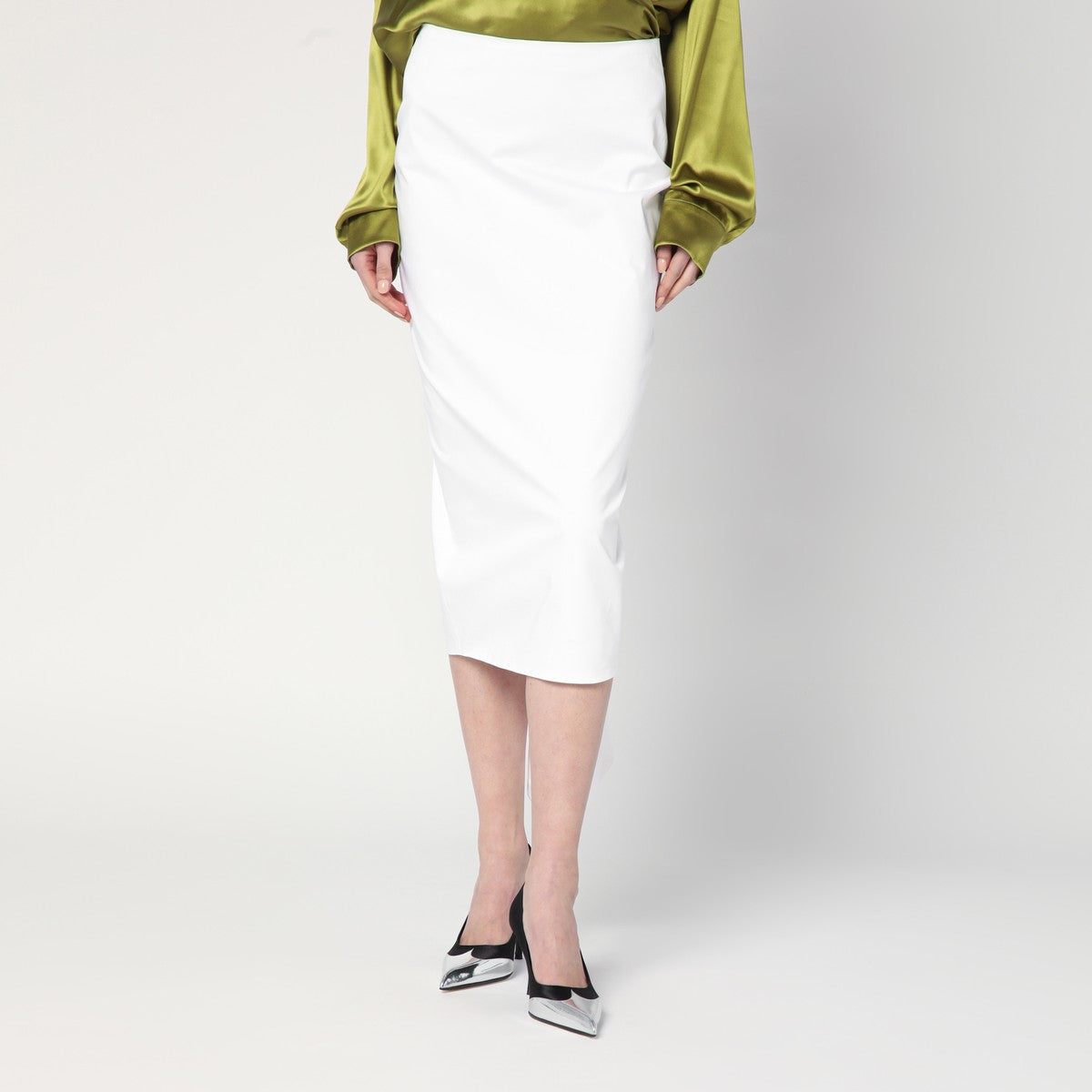 TheLatest White cotton midi skirt TheLatest