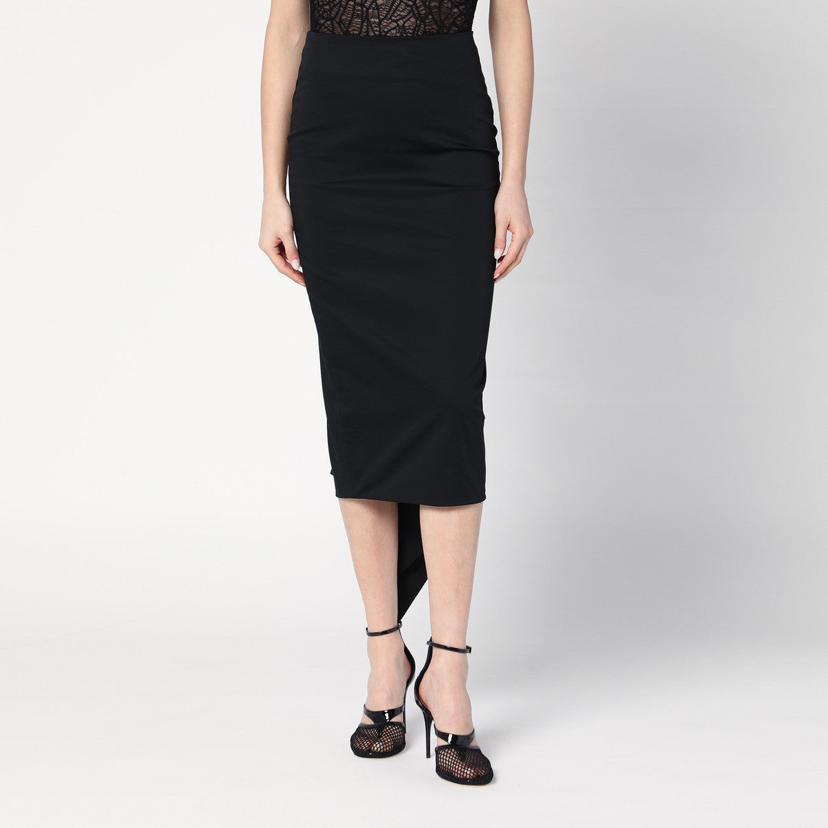 TheLatest Black cotton midi skirt TheLatest