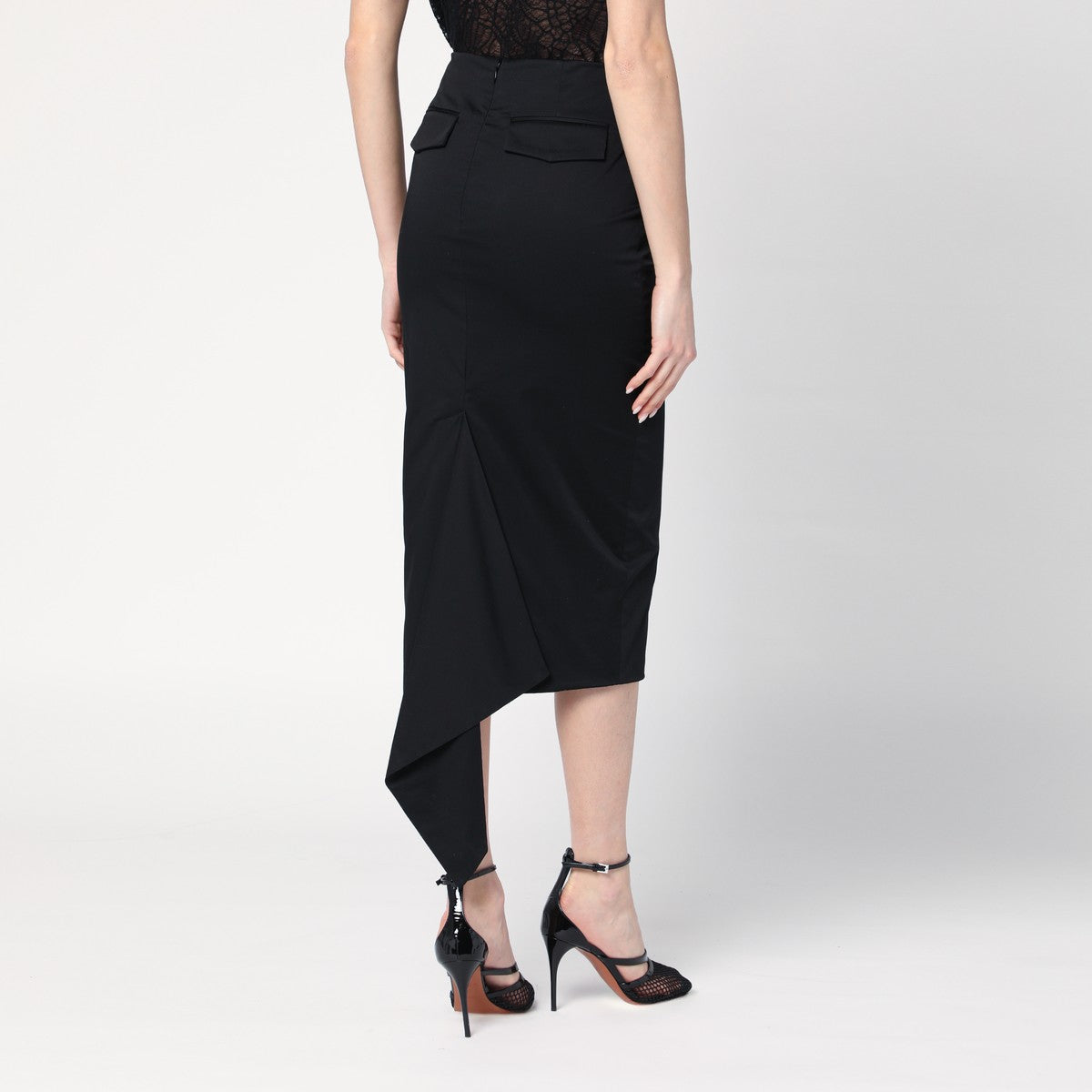 TheLatest Black cotton midi skirt TheLatest