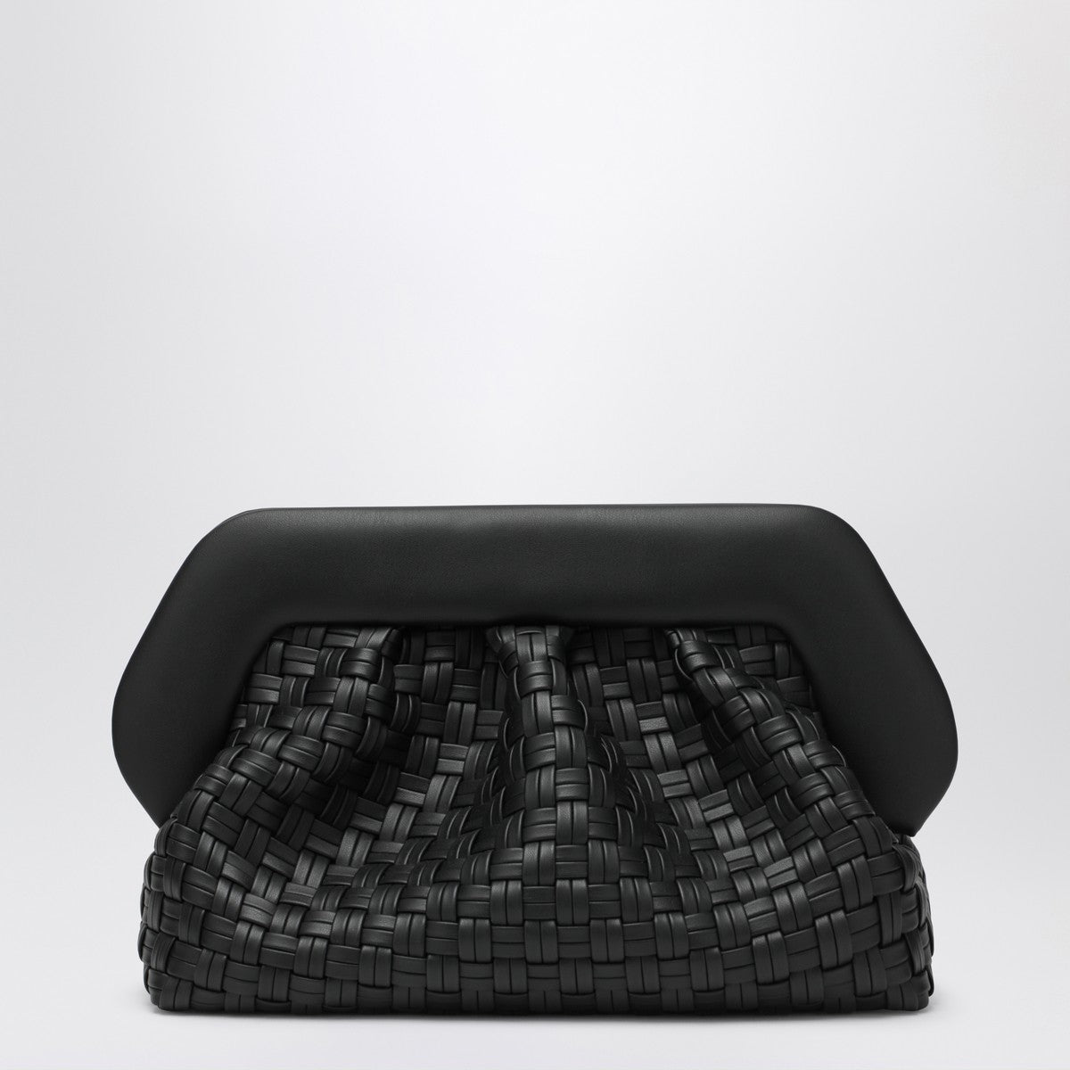 THEMOIRè Black woven Bios clutch bag THEMOIRè
