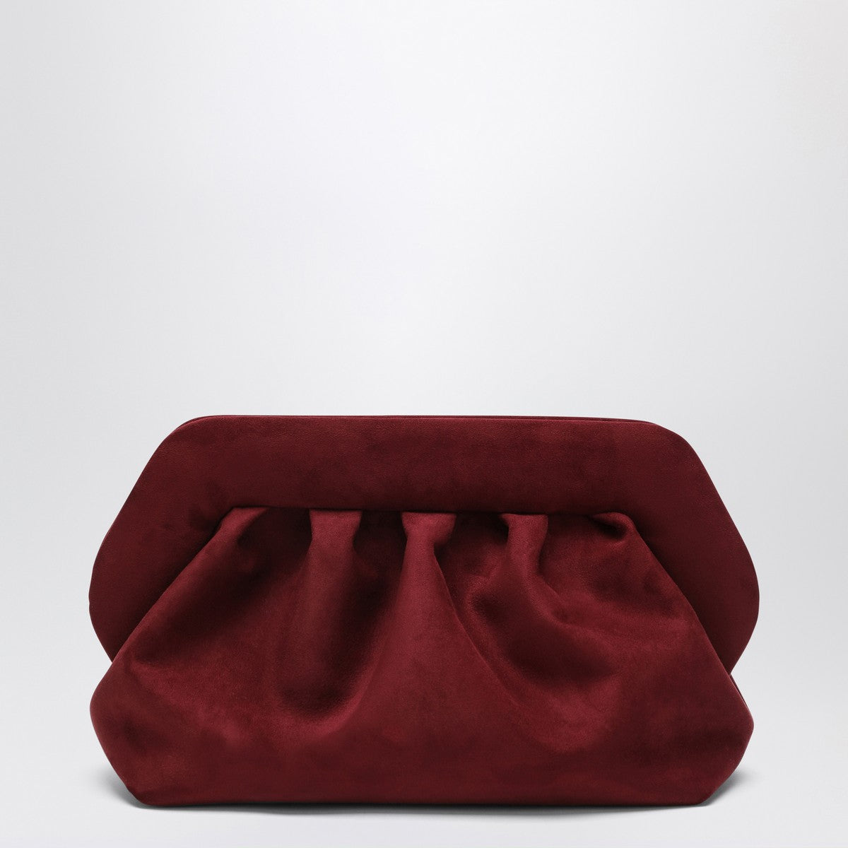 THEMOIRè Medium Bios clutch plum suede effect THEMOIRè