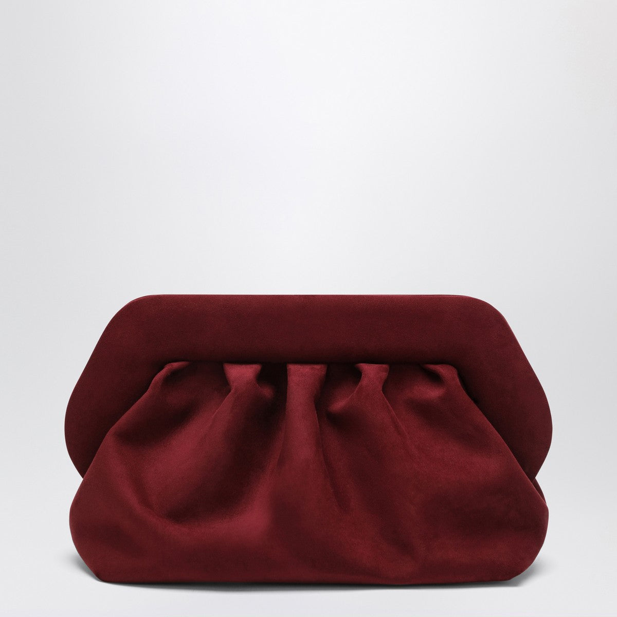 THEMOIRè Medium Bios clutch plum suede effect THEMOIRè
