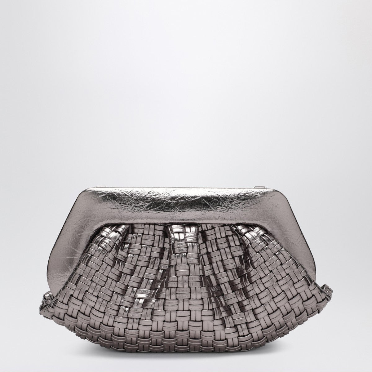 THEMOIRè Woven silver clutch THEMOIRè