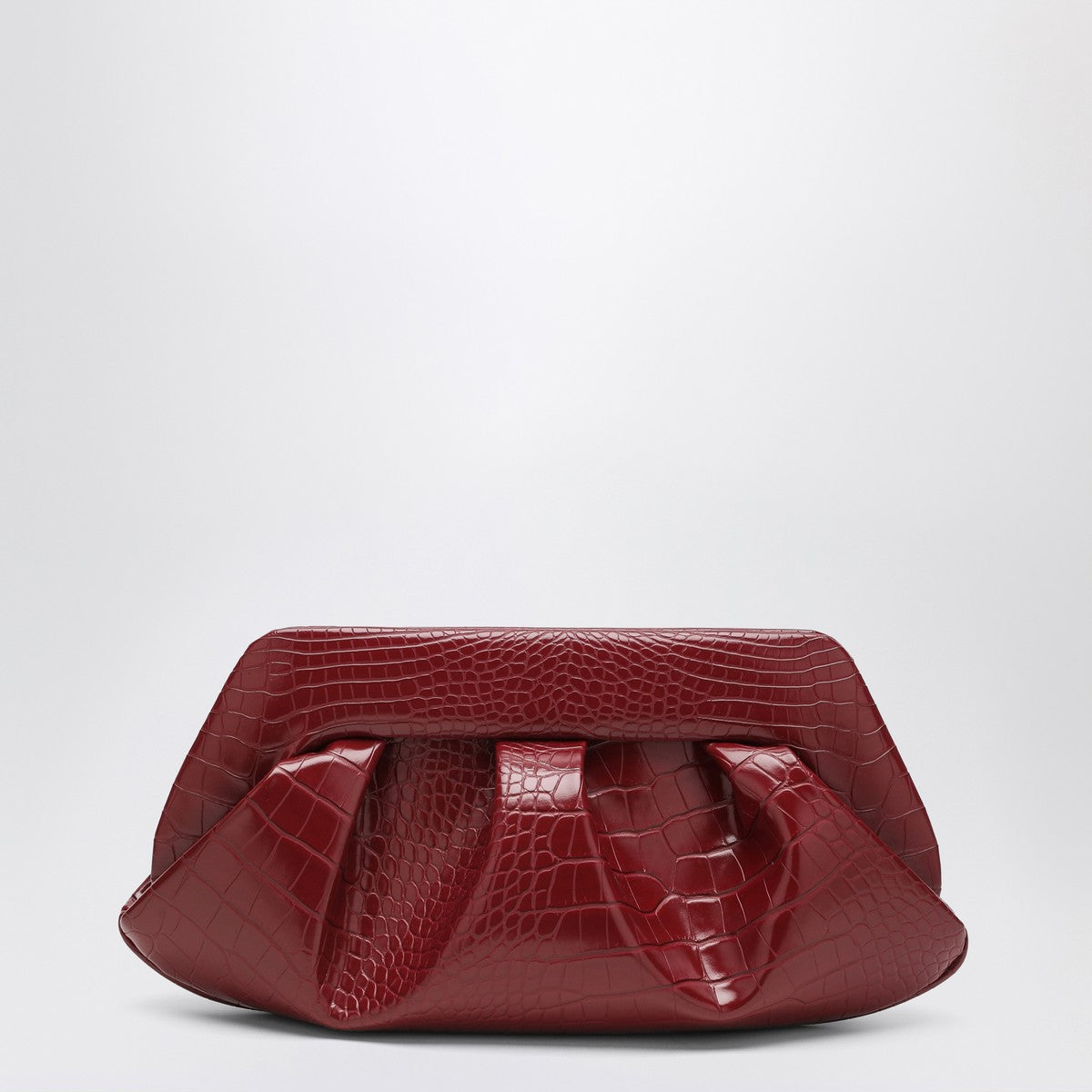 THEMOIRè Emera clutch plum crocodile effect THEMOIRè