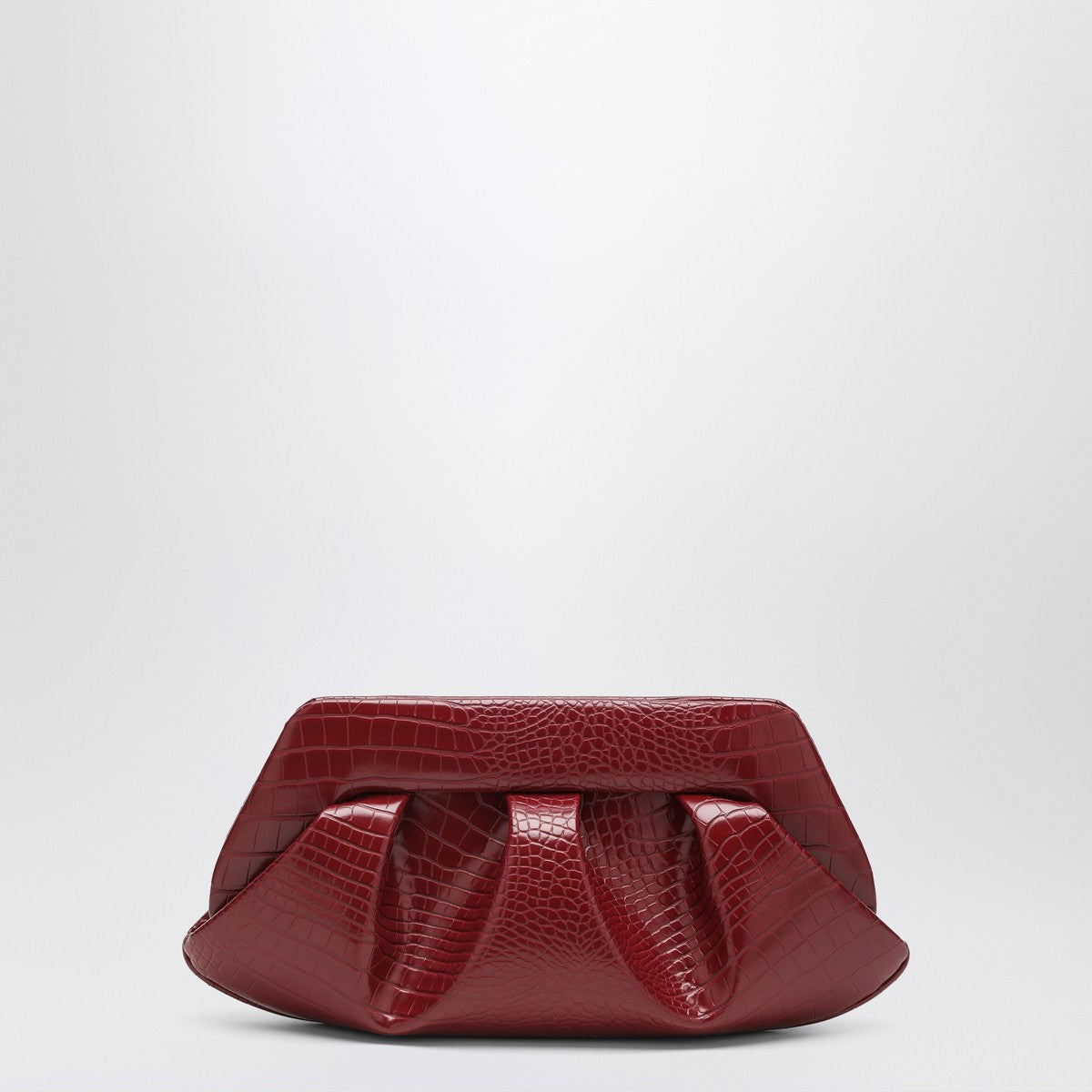 THEMOIRè Emera clutch plum crocodile effect THEMOIRè