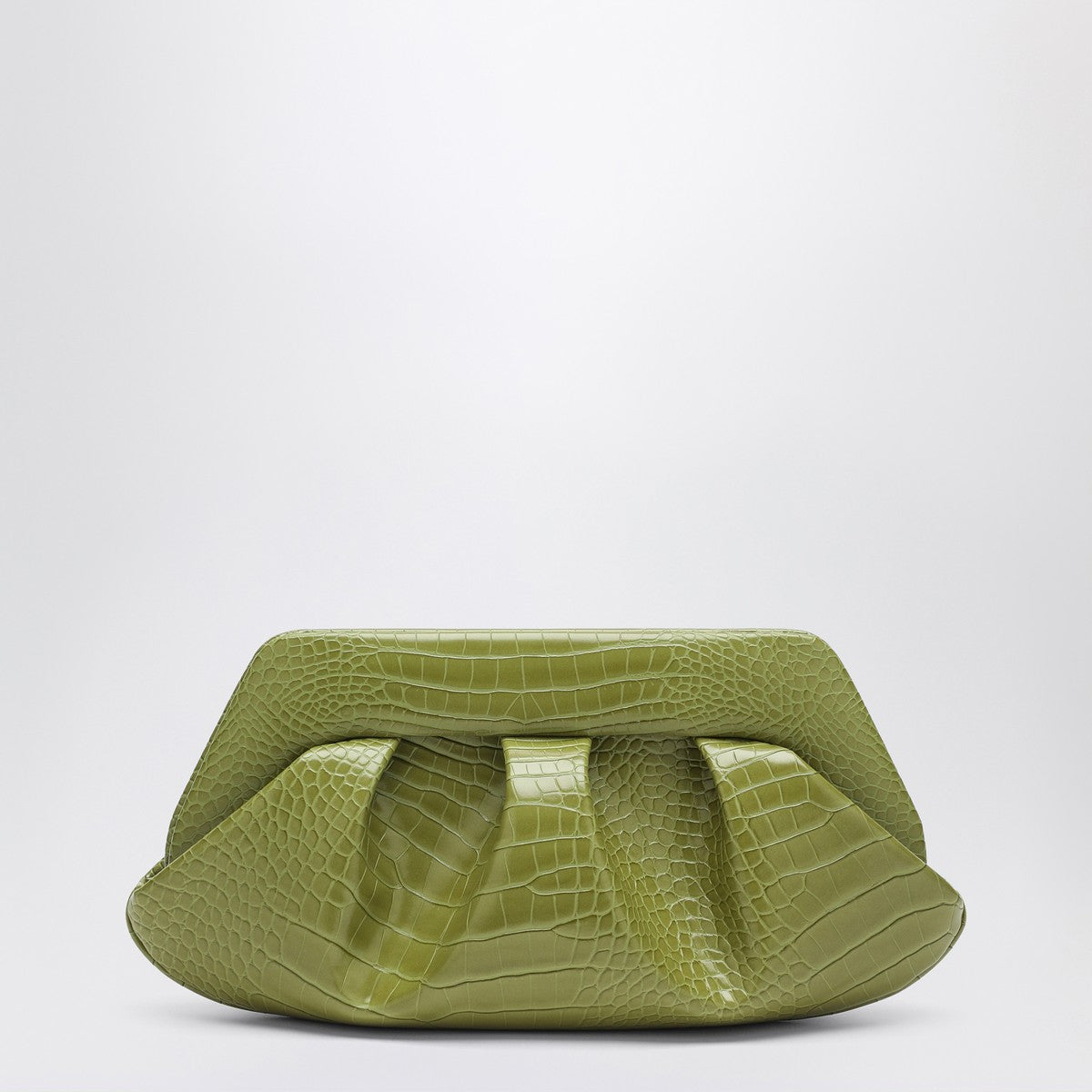 THEMOIRè Emera clutch kiwi crocodile effect THEMOIRè
