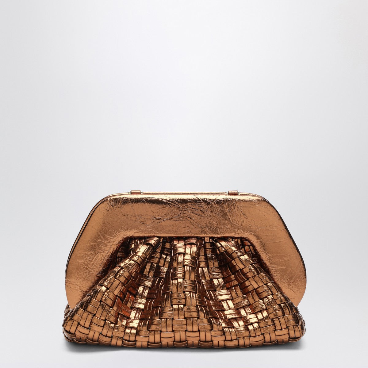 THEMOIRè Micro woven bronze laminate clutch Tia THEMOIRè