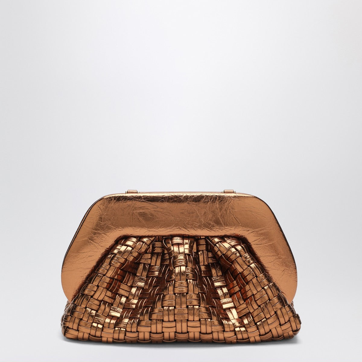 THEMOIRè Micro woven bronze laminate clutch Tia THEMOIRè