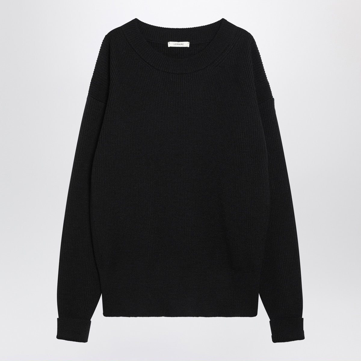 LEMAIRE Black ribbed wool sweater Lemaire