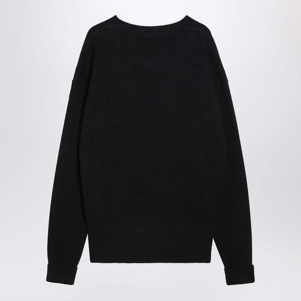 LEMAIRE Black ribbed wool sweater Lemaire