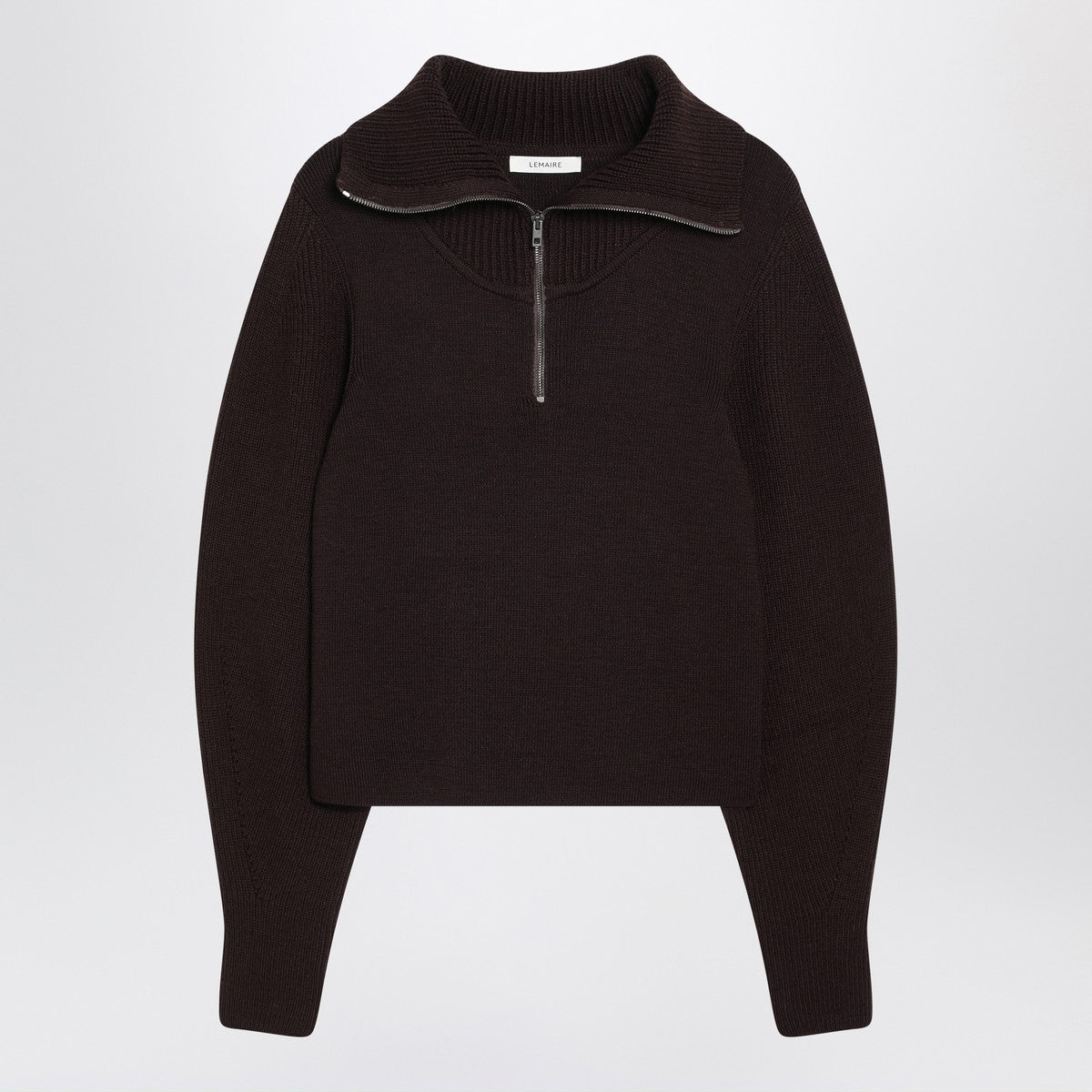 LEMAIRE Eggplant zip-up sweater Lemaire
