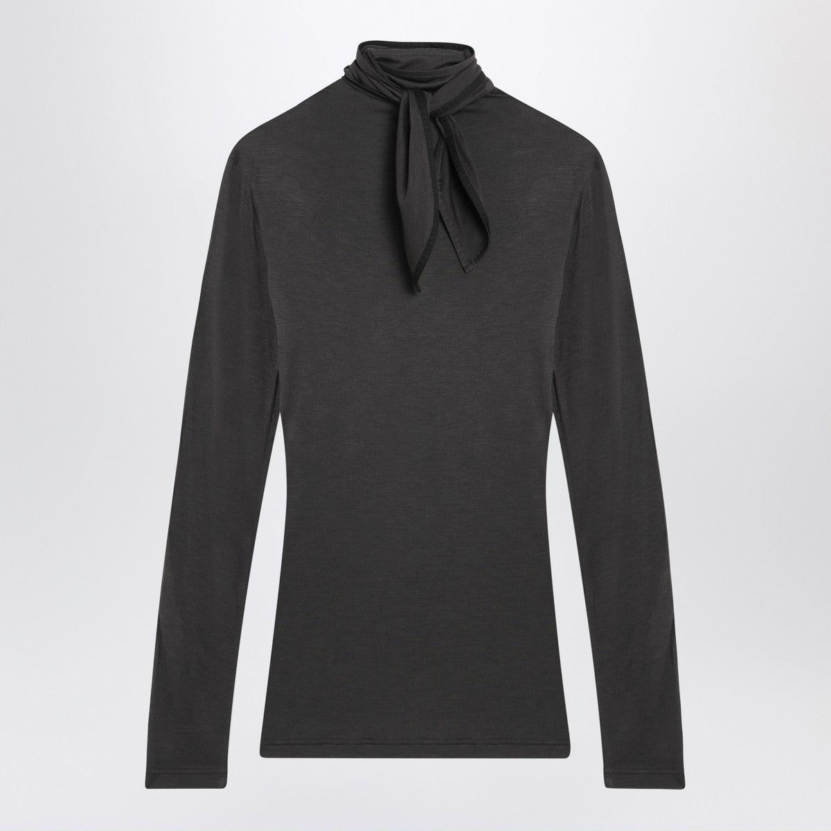 LEMAIRE Grey top with scarf and patches Lemaire