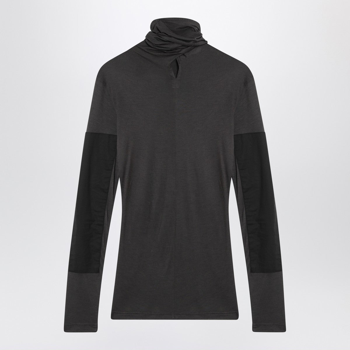 LEMAIRE Grey top with scarf and patches Lemaire