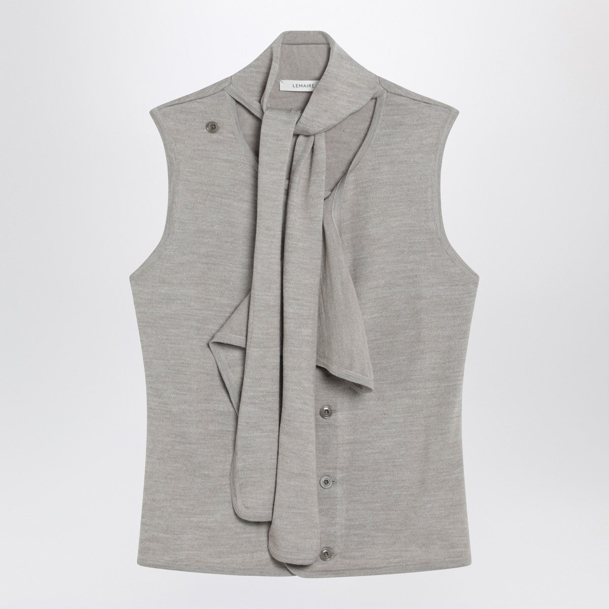 LEMAIRE Taupe wool blend waistcoat Lemaire
