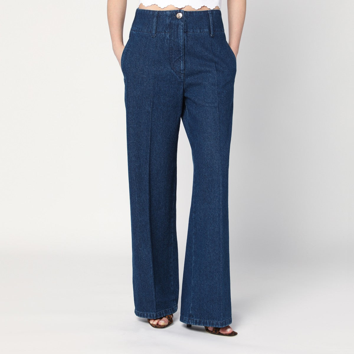 Patou Wide-leg ink blue jeans in denim Patou