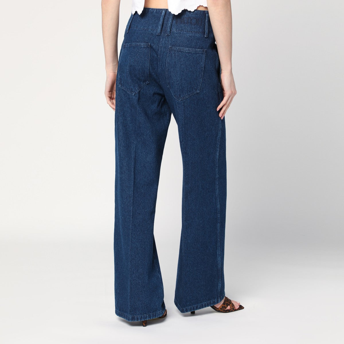 Patou Wide-leg ink blue jeans in denim Patou