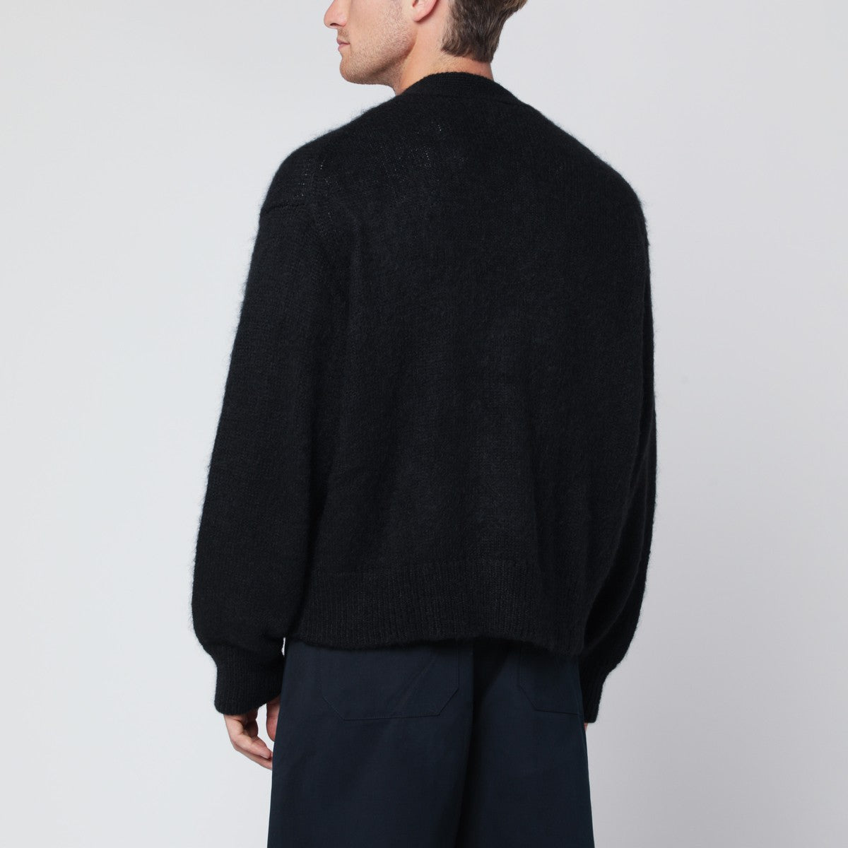 STUDIO NICHOLSON Black mohair-blend cardigan Studio Nicholson