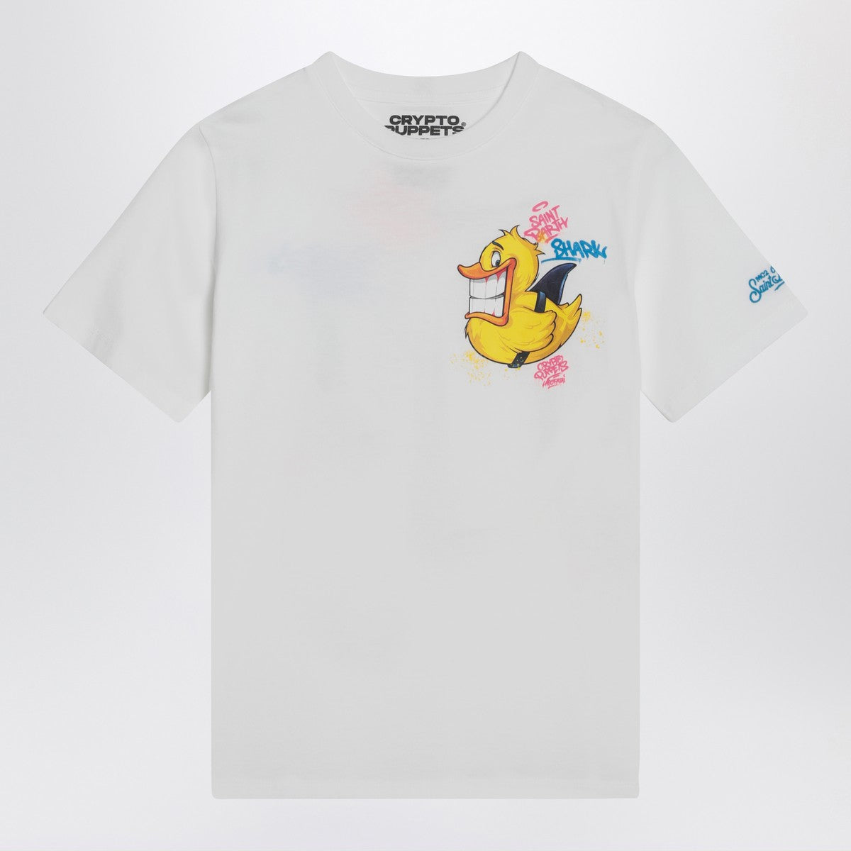 MC2 Saint Barth White T-shirt with Crypto Duck print MC2 Saint Barth