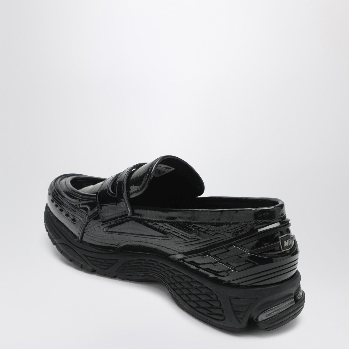 New Balance 1906L patent leather loafer-style black sneakers New Balance