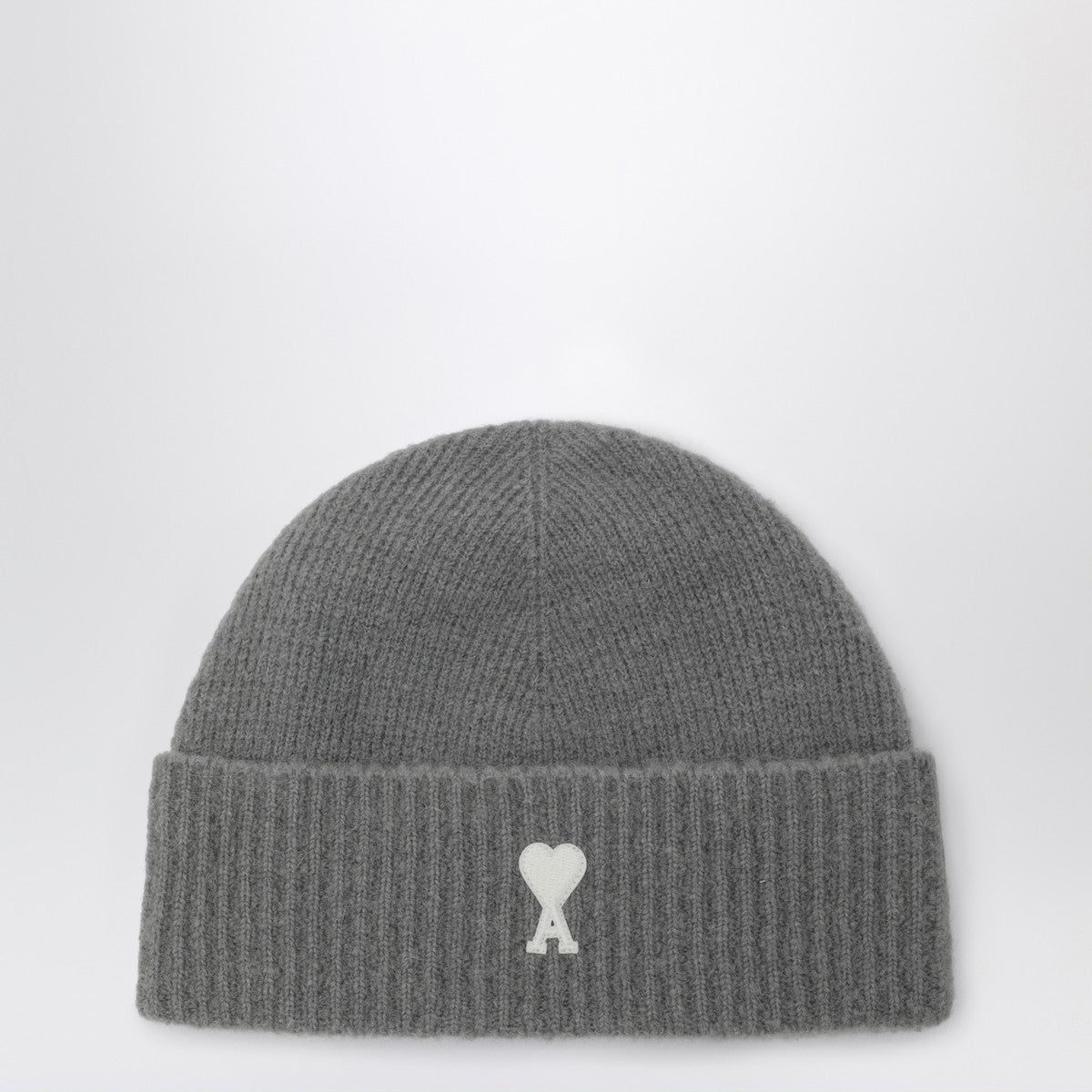 Ami Paris Ami de Coeur grey wool beanie Ami Paris