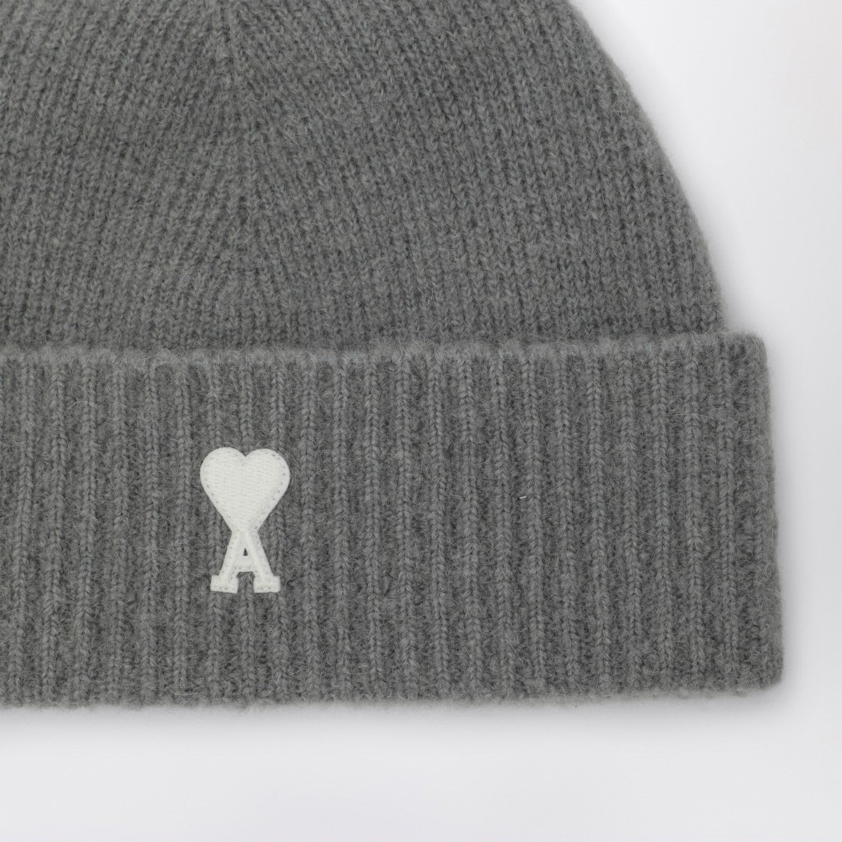 Ami Paris Ami de Coeur grey wool beanie Ami Paris