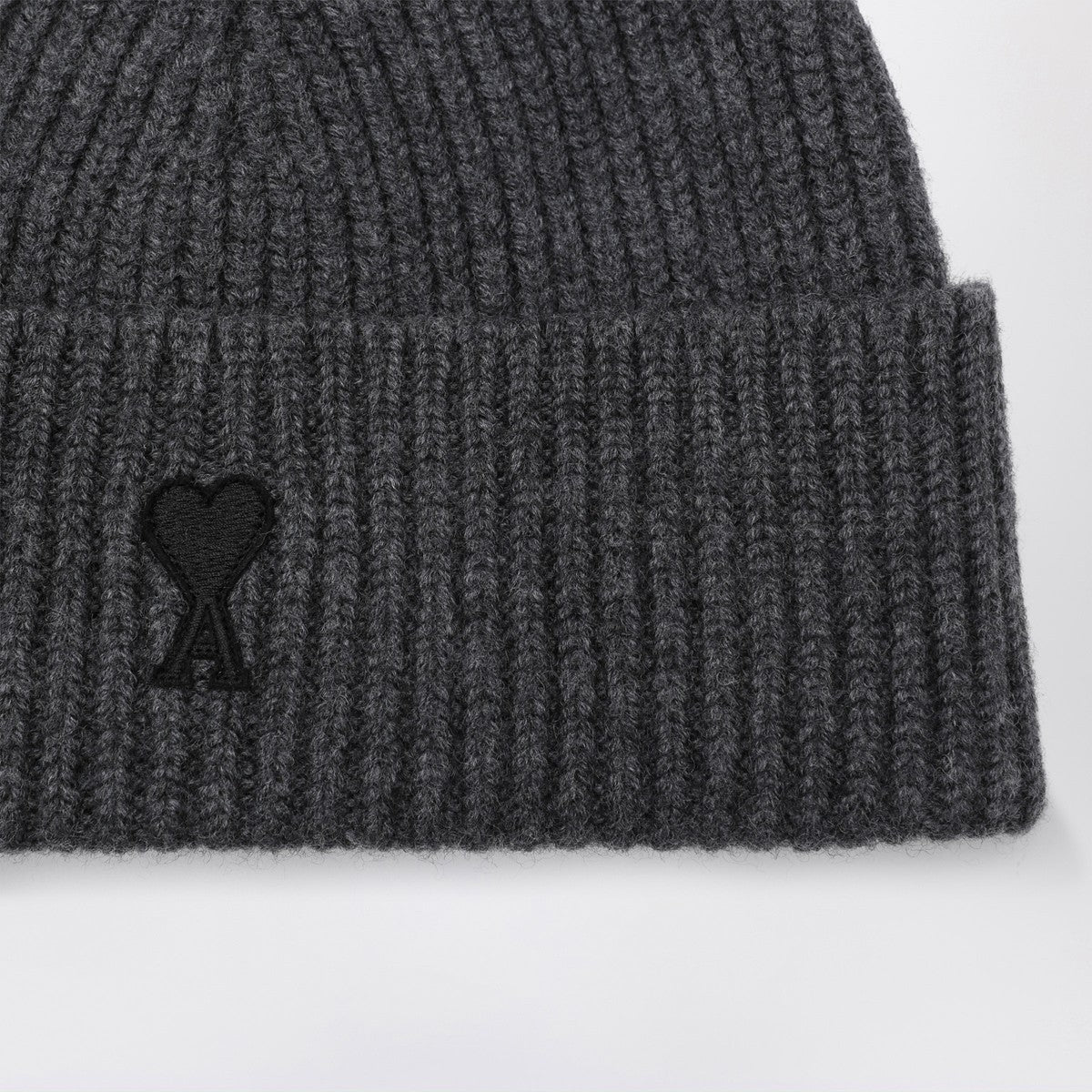 Ami Paris Ami de Coeur grey wool beanie Ami Paris