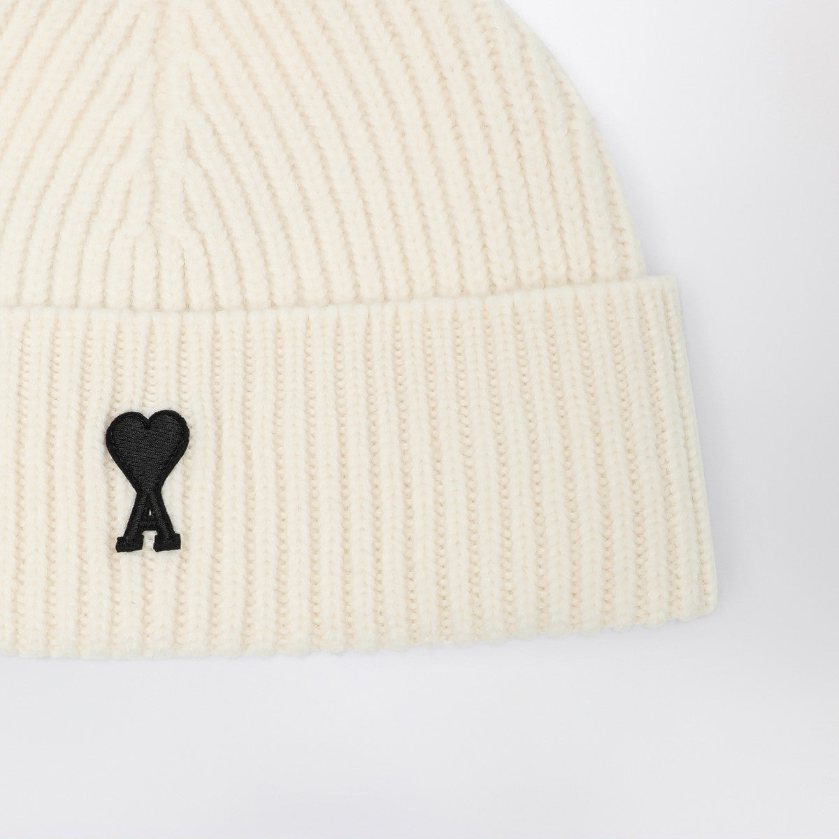 Ami Paris White wool Ami De Coeur beanie Ami Paris