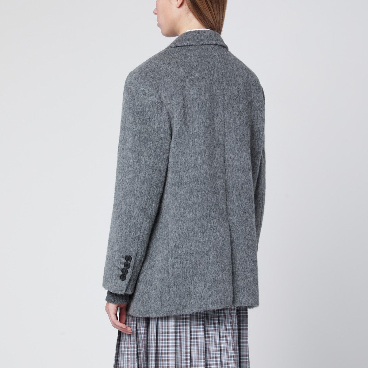 Dunst Grey mélange wool-blend jacket Dunst