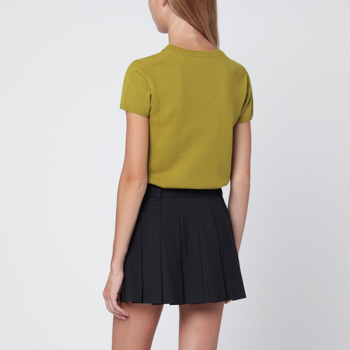 Dunst Olive green wool blend jumper Dunst