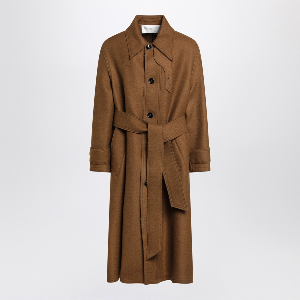 Ami Paris Hazelnut wool coat Ami Paris