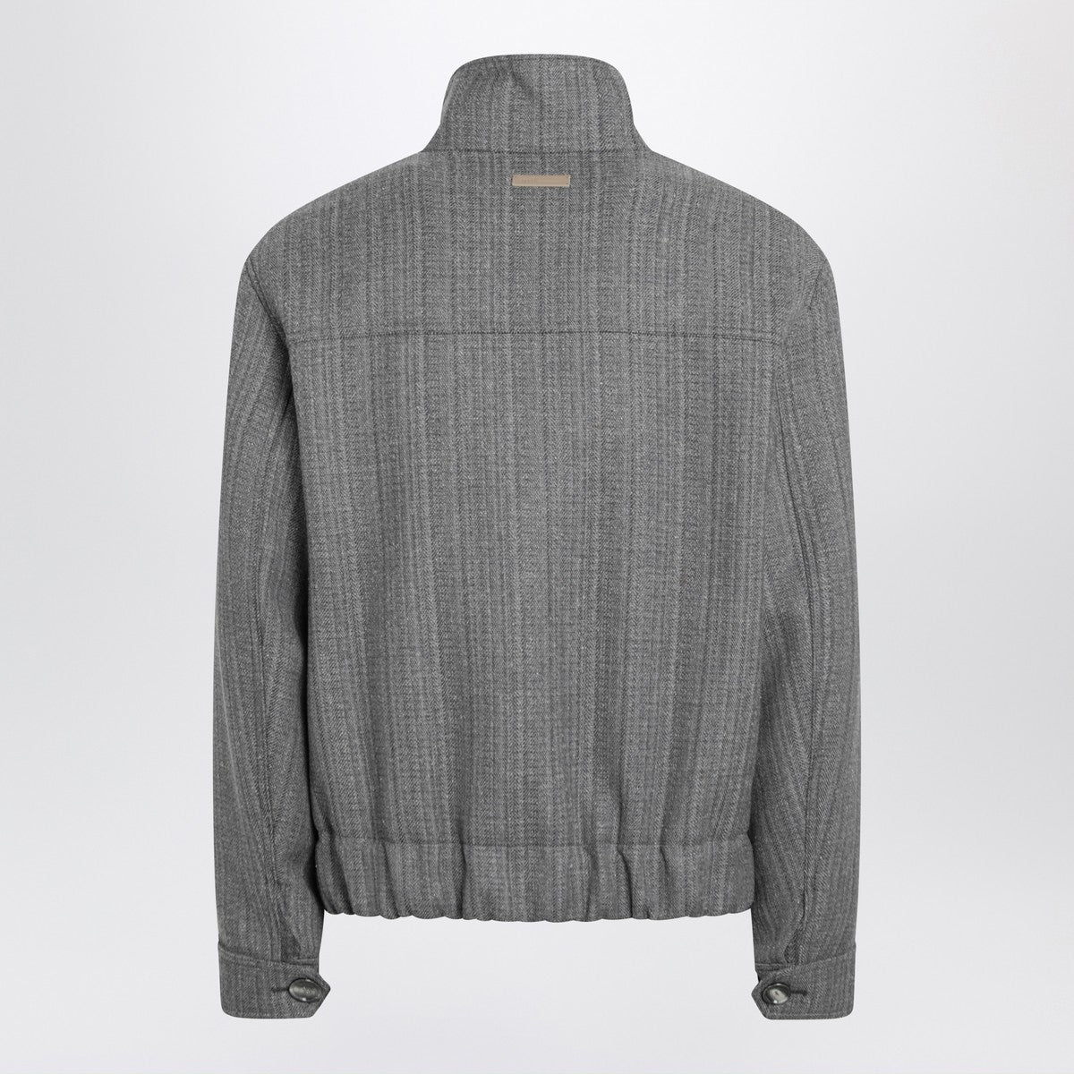 Ami Paris Grey/ivory bomber jacket in wool blend Ami Paris