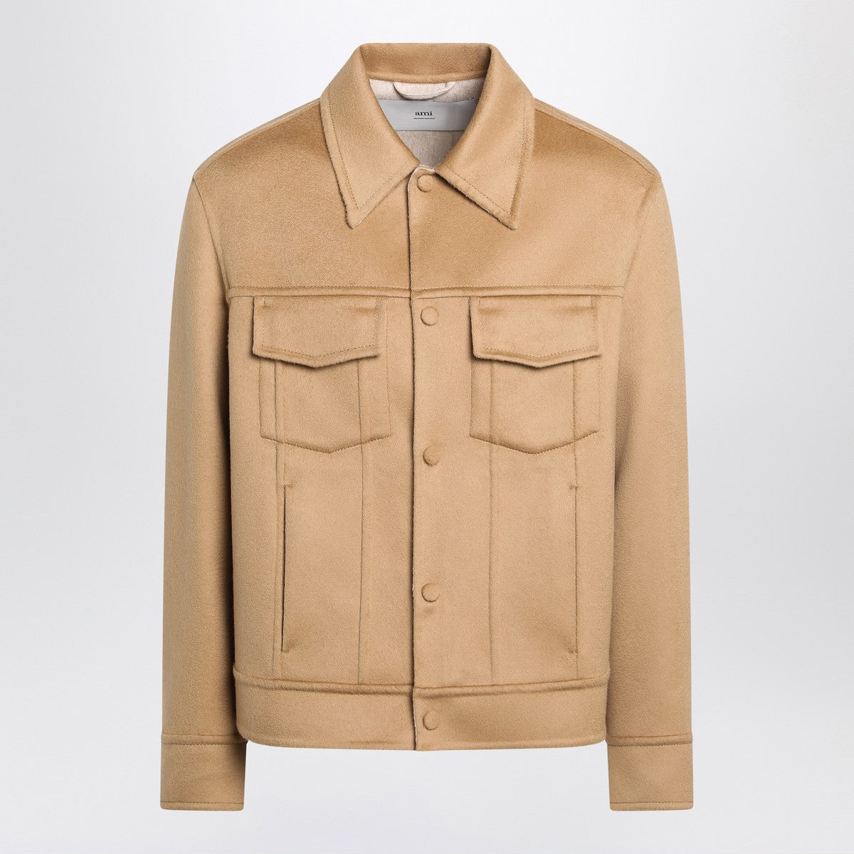Ami Paris Beige wool trucker jacket Ami Paris
