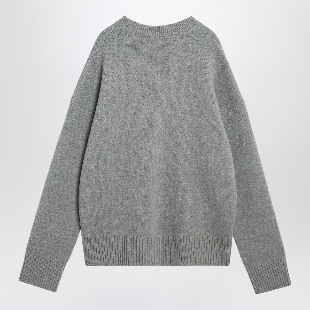 Ami Paris Light gray wool cardigan Ami De Coeur Ami Paris