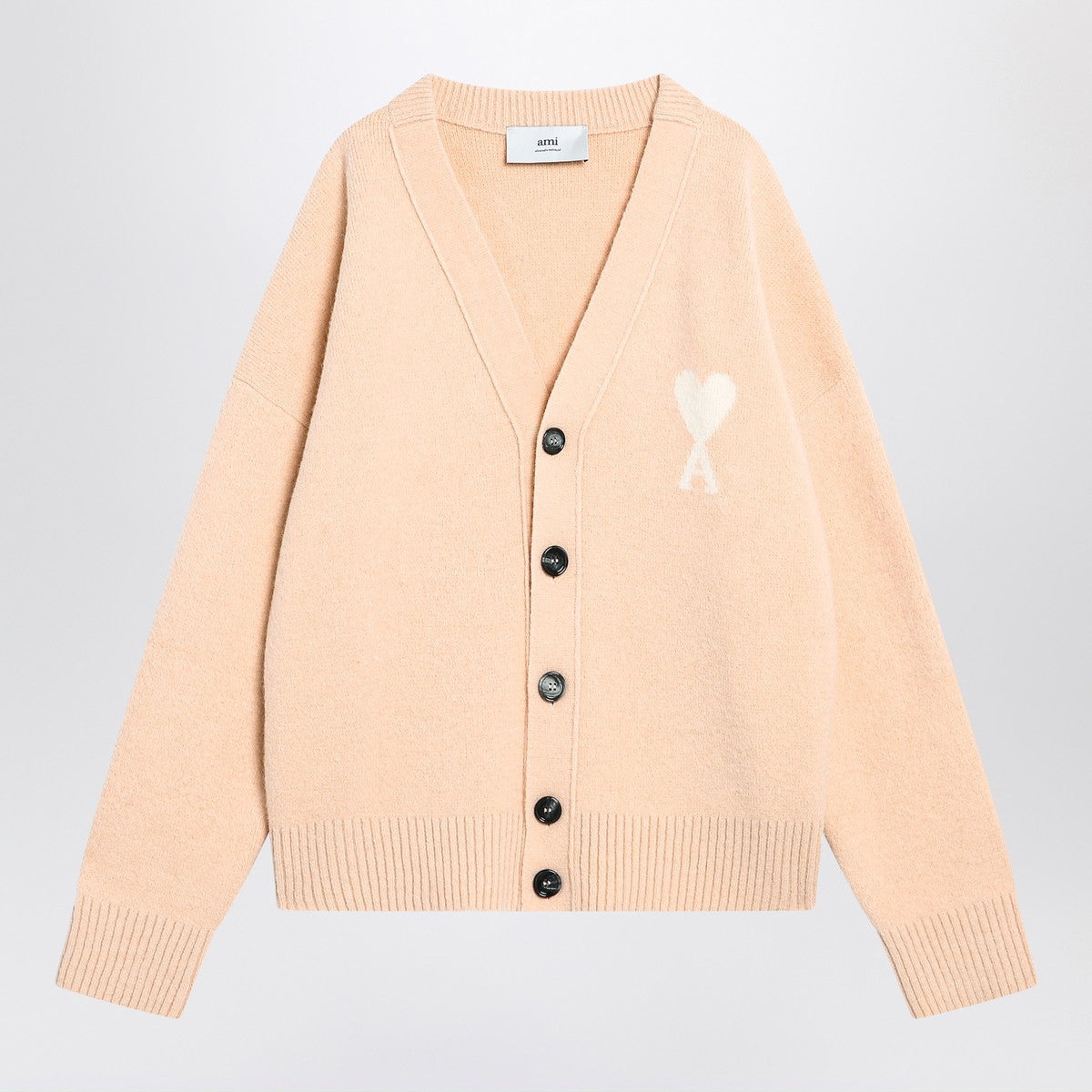 Ami Paris Light beige wool cardigan Ami De Coeur Ami Paris