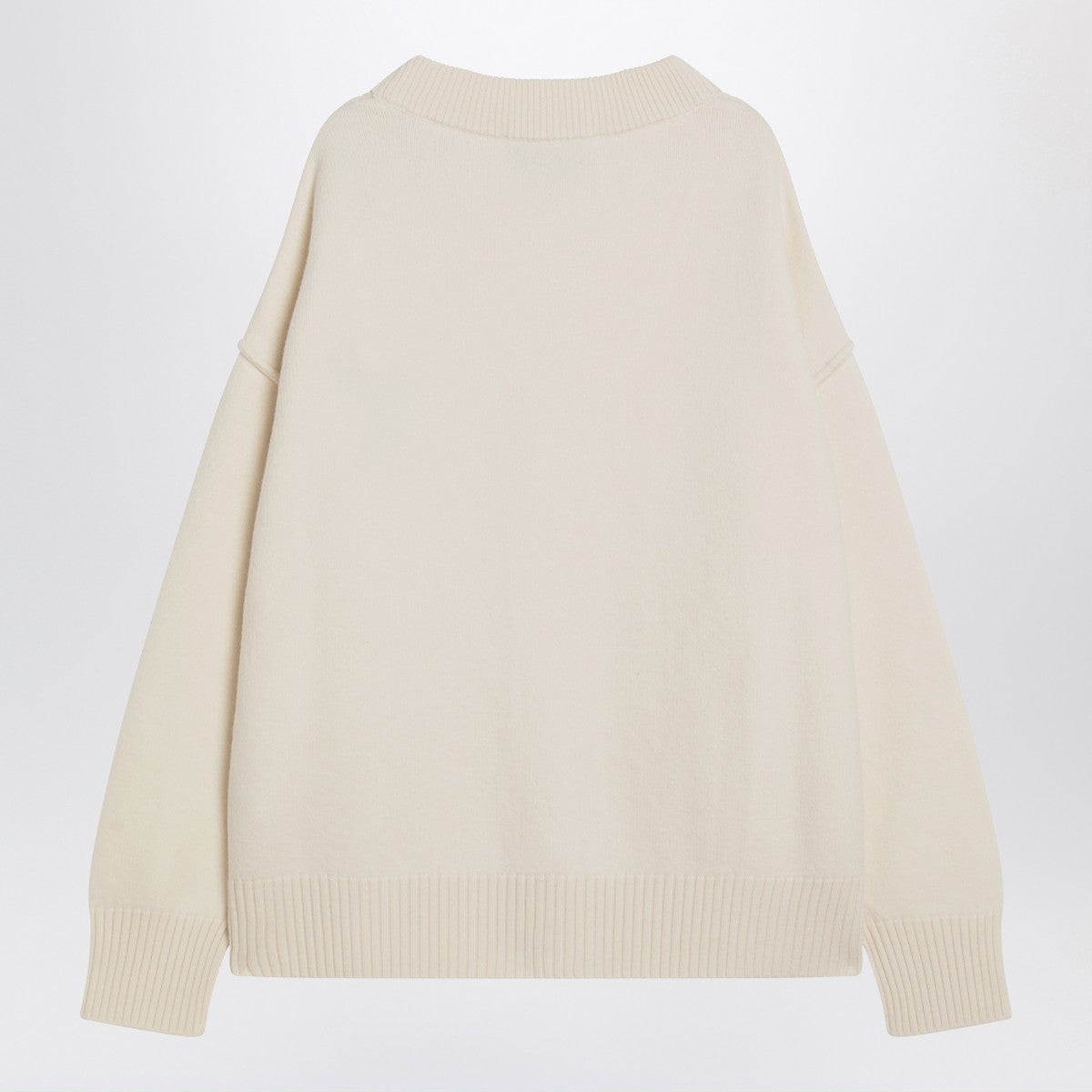 Ami Paris Ami De Coeur white wool cardigan Ami Paris