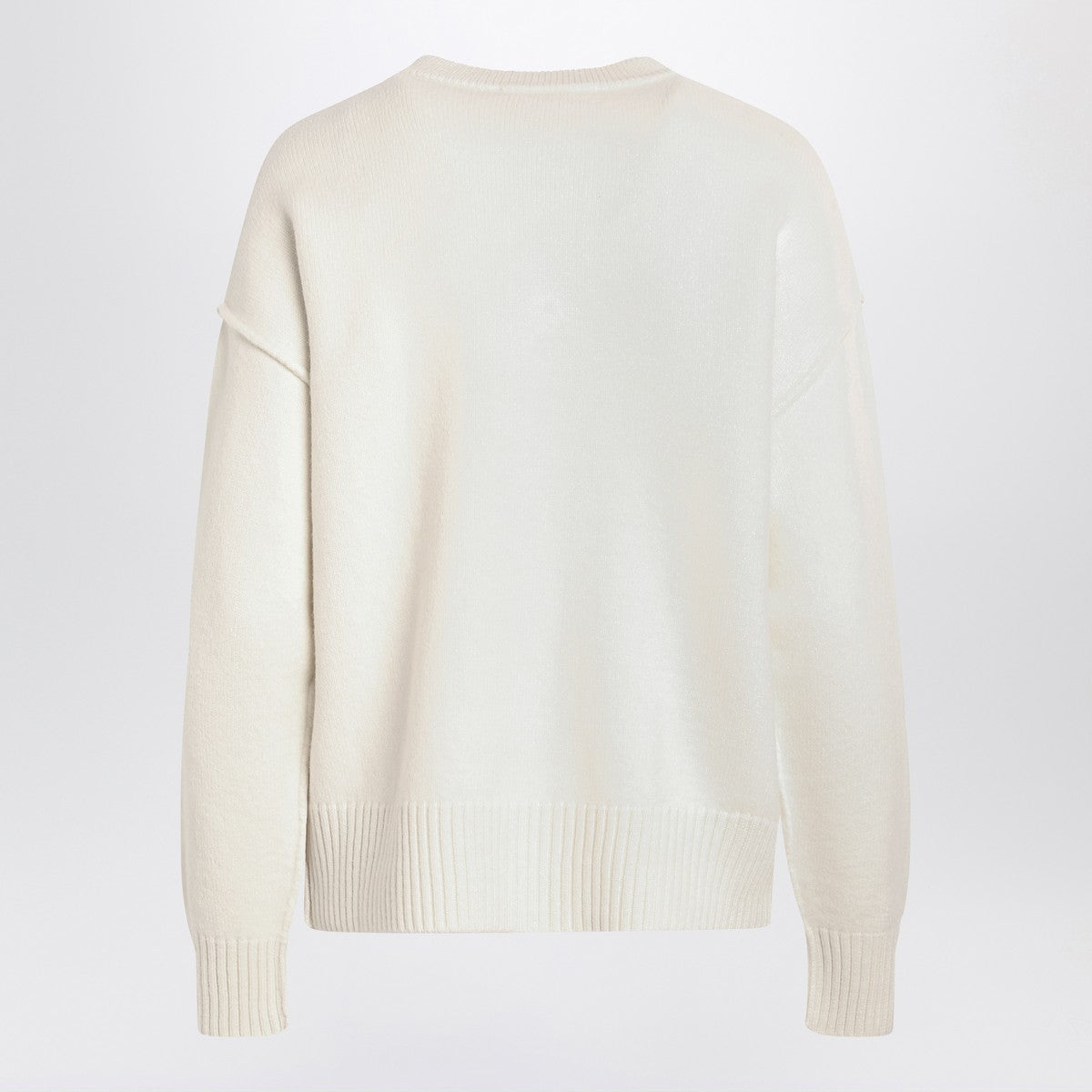 Ami Paris White wool cardigan Ami De Coeur Ami Paris