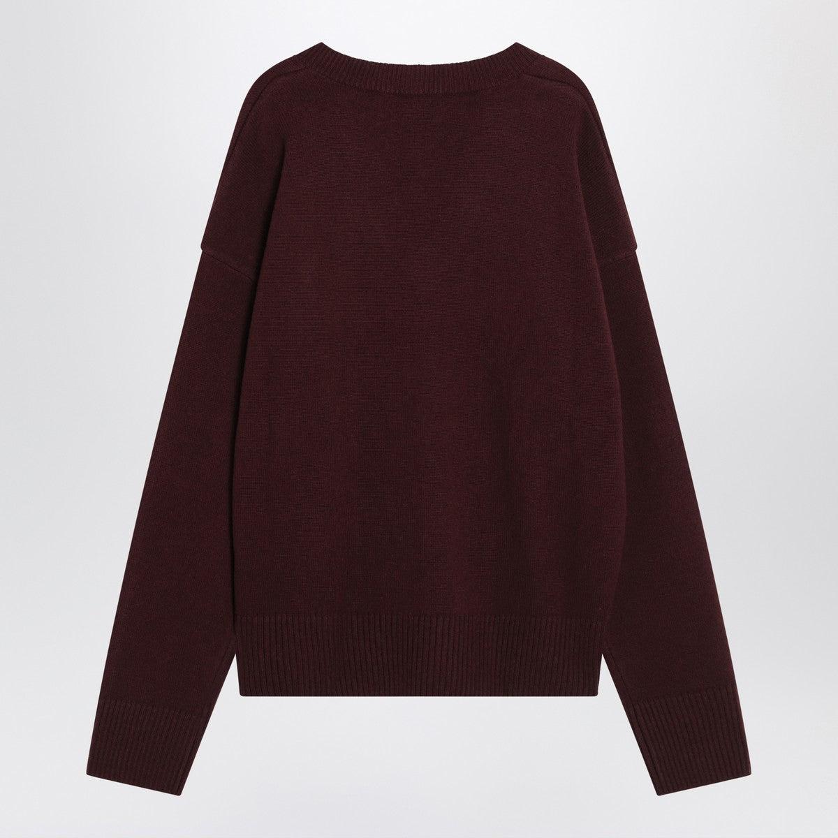 Ami Paris Cherry-coloured wool and cashmere sweater Ami De Coeur Ami Paris