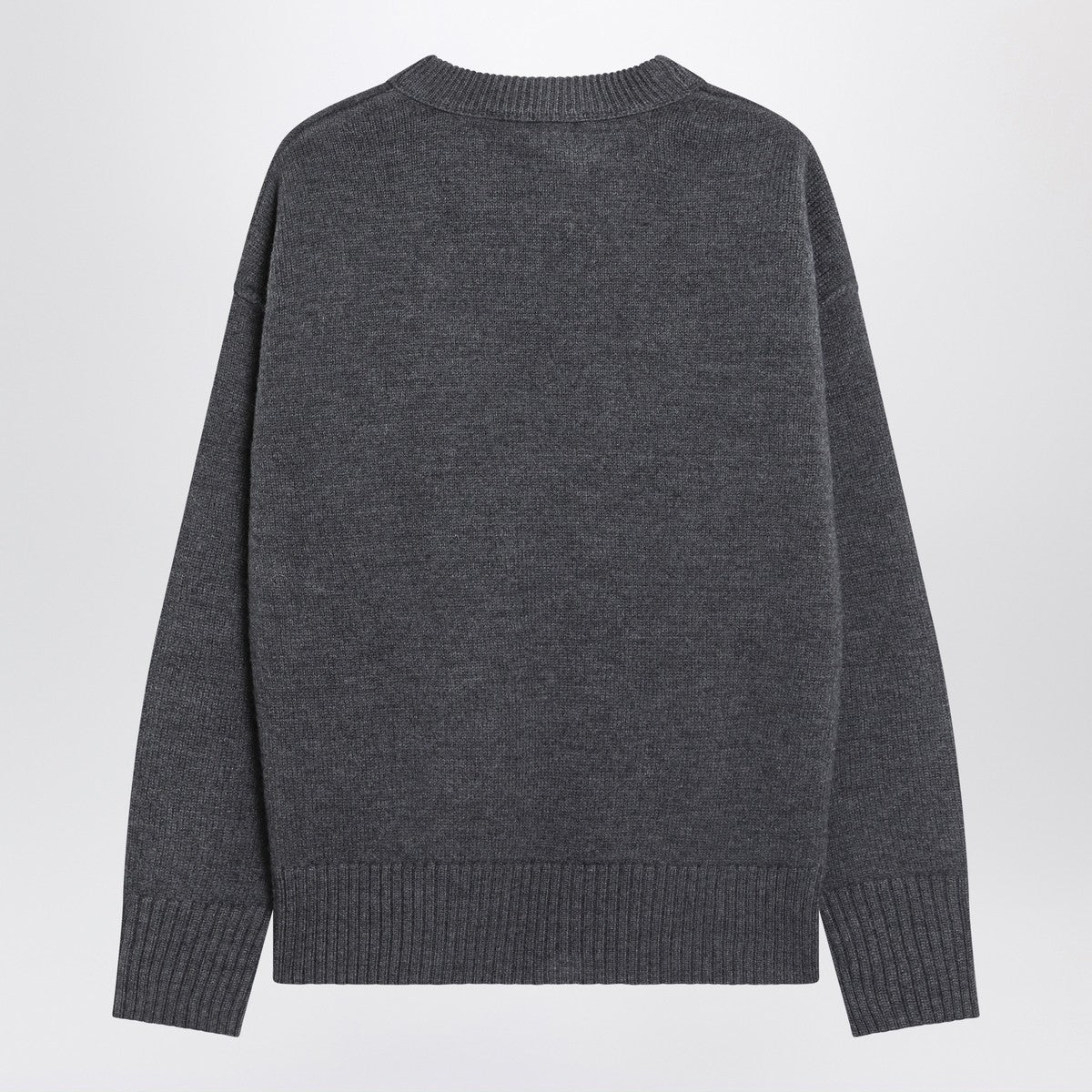 Ami Paris Grey Ami De Coeur wool sweater Ami Paris