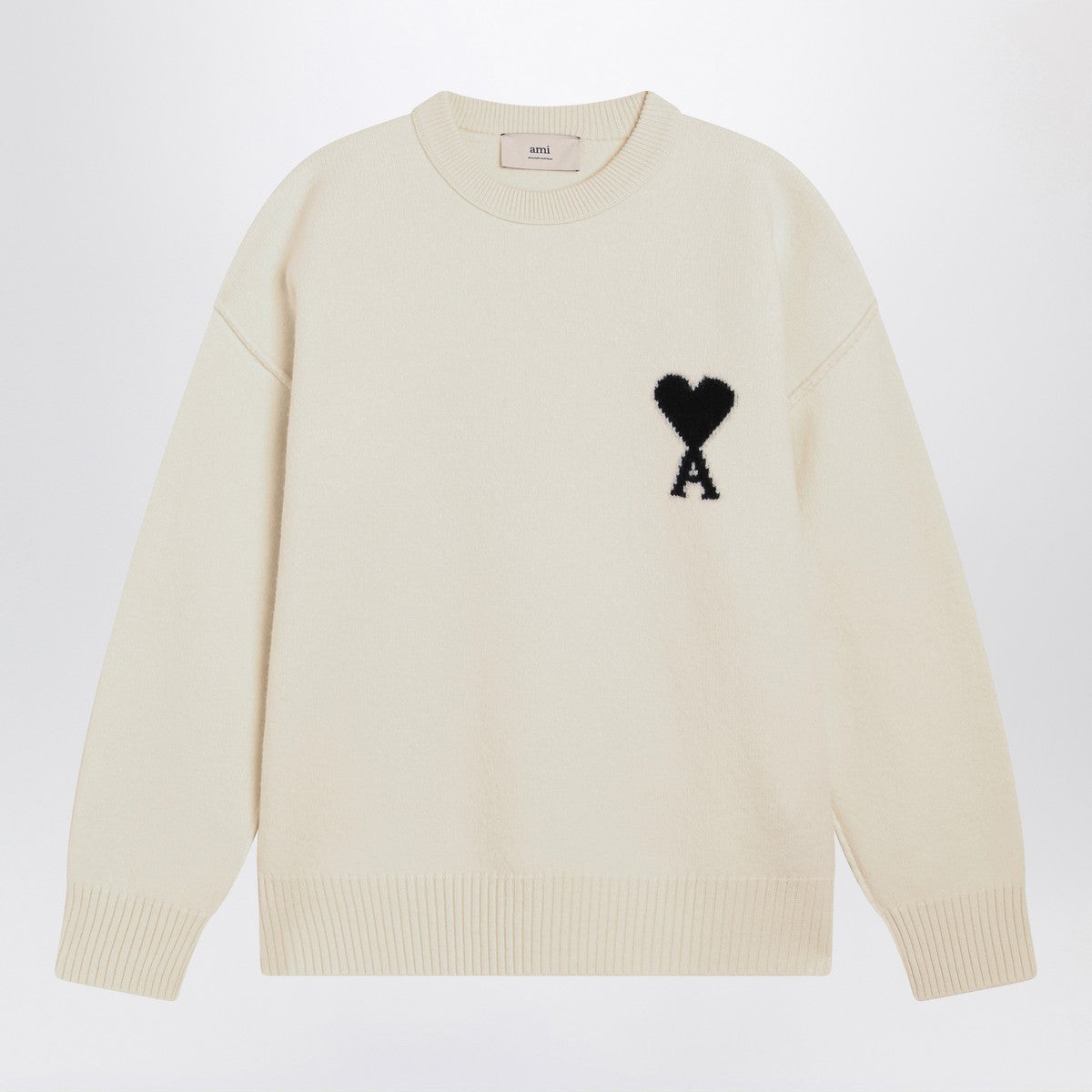 Ami Paris White Ami De Coeur sweater Ami Paris