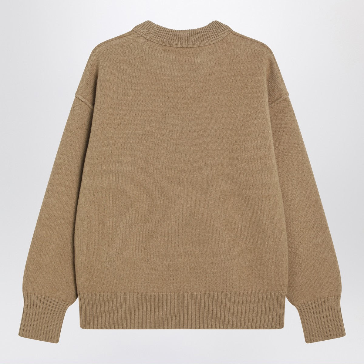 Ami Paris Camel Ami De Coeur sweater in wool Ami Paris