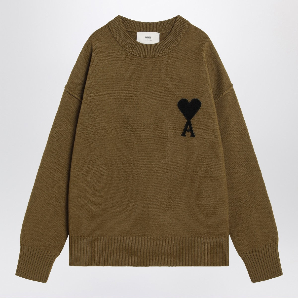 Ami Paris Bronze Ami De Coeur wool jumper Ami Paris