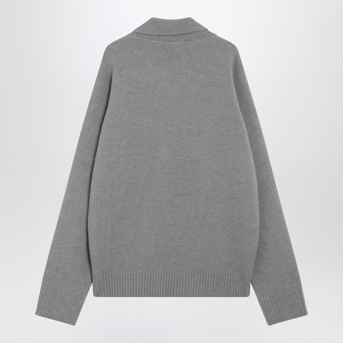 Ami Paris Ami De Coeur grey polo sweater Ami Paris