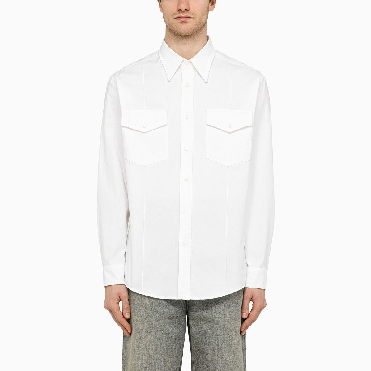DEPARTMENT 5 Change long-sleeved shirt white