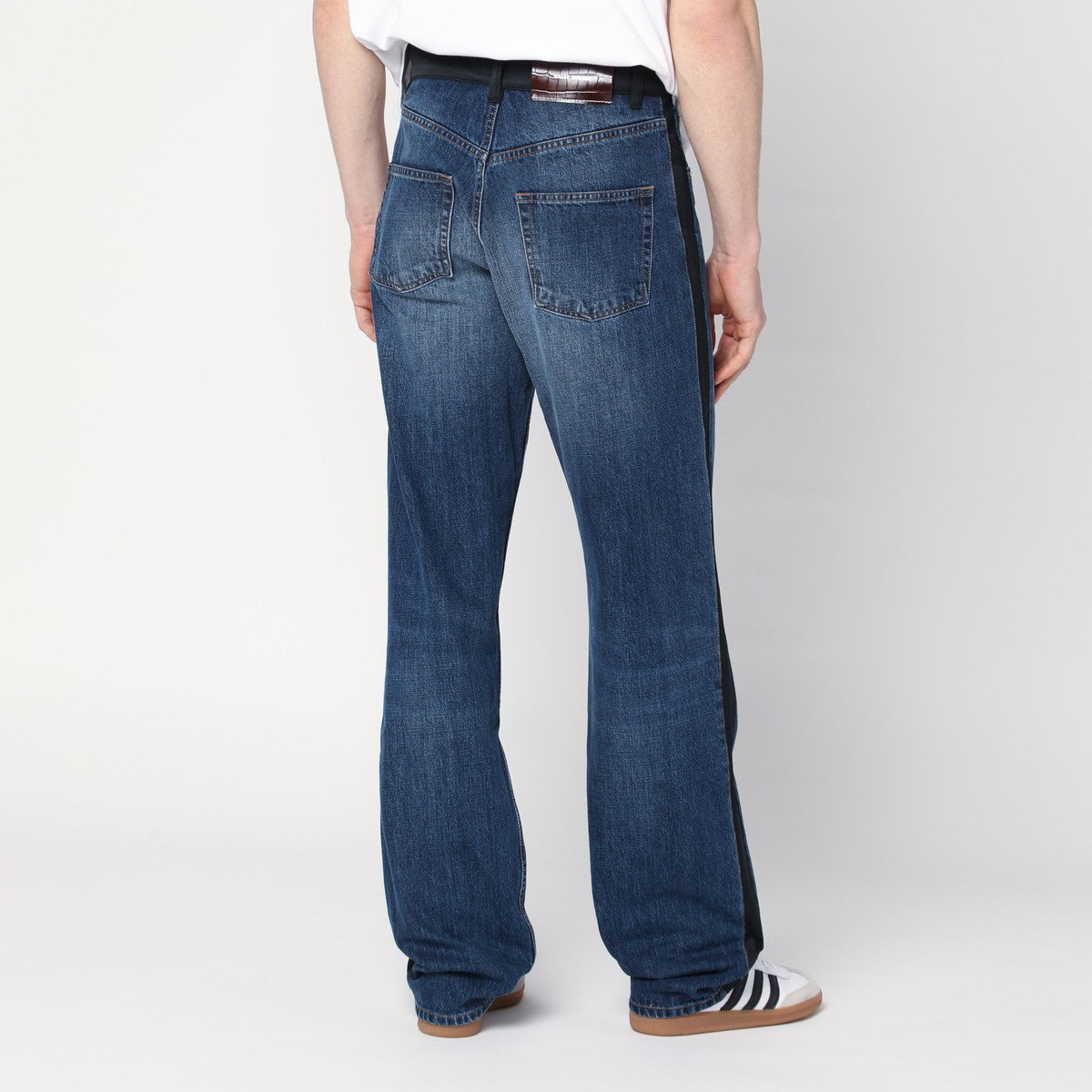 Wales Bonner Washed-out indigo blue jeans Wales Bonner