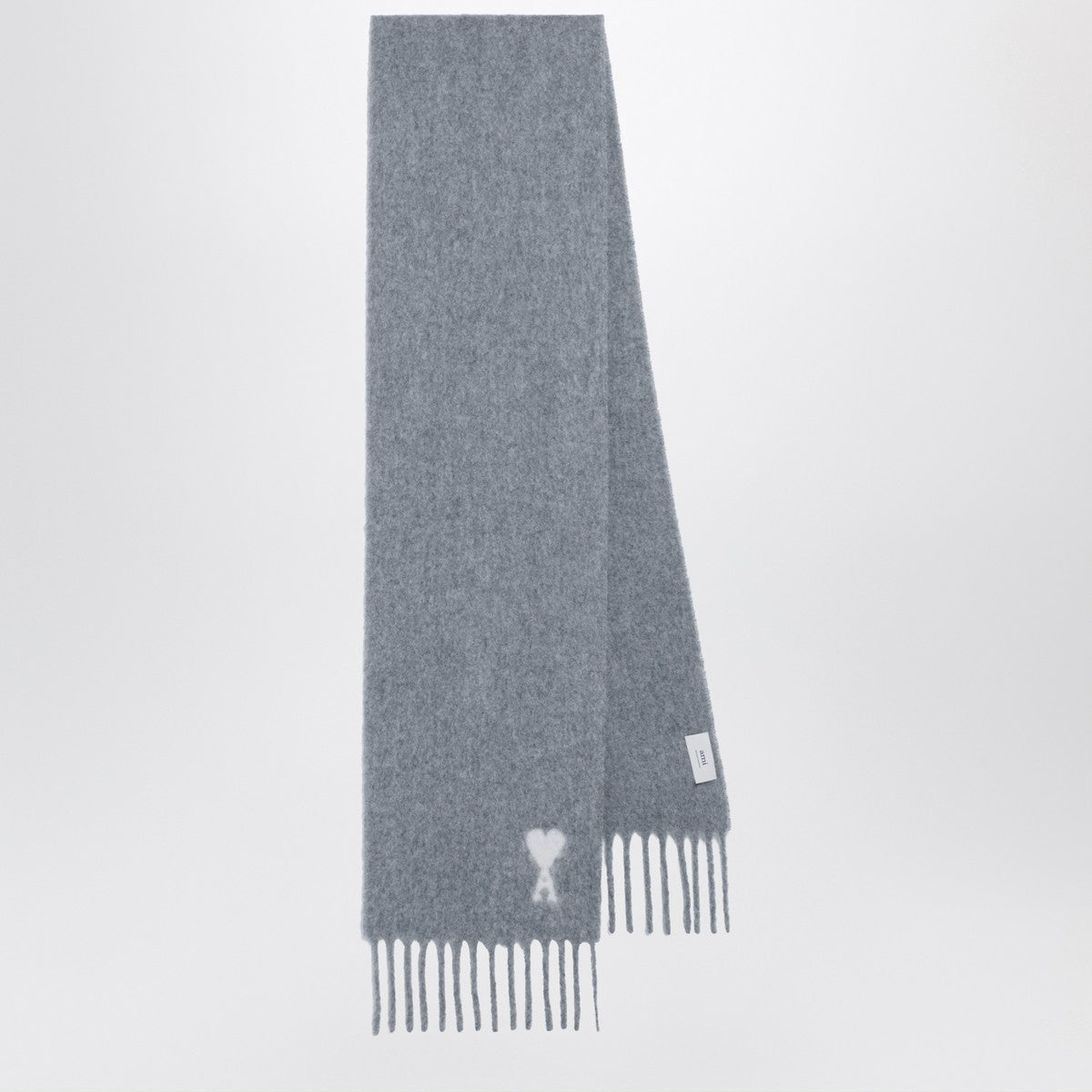 Ami Paris Grey Ami de Coeur scarf Ami Paris
