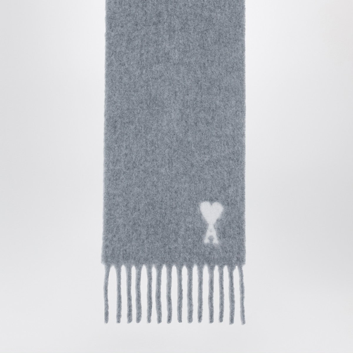 Ami Paris Grey Ami de Coeur scarf Ami Paris
