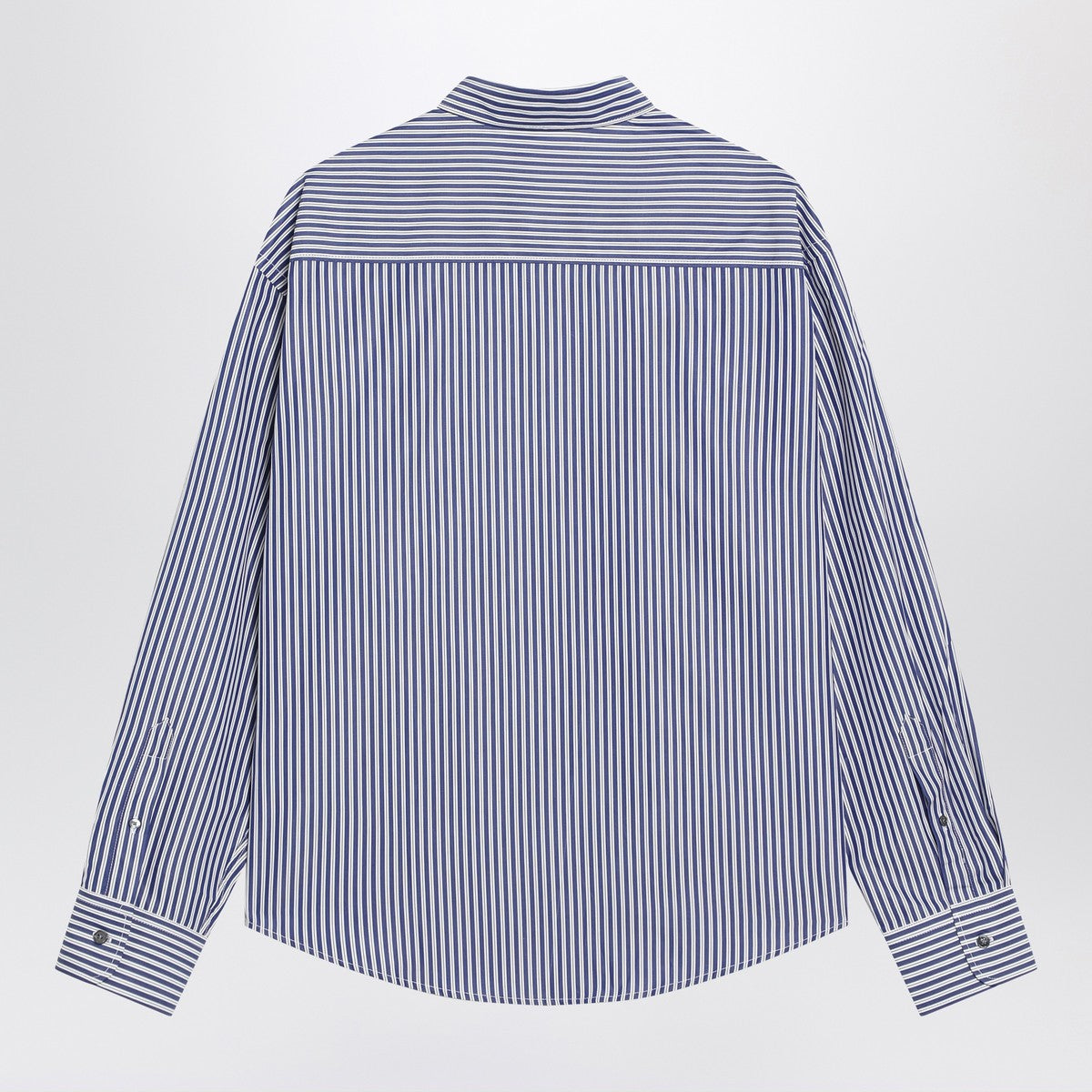 Ami Paris Ami De Coeur striped shirt in white and blue Ami Paris